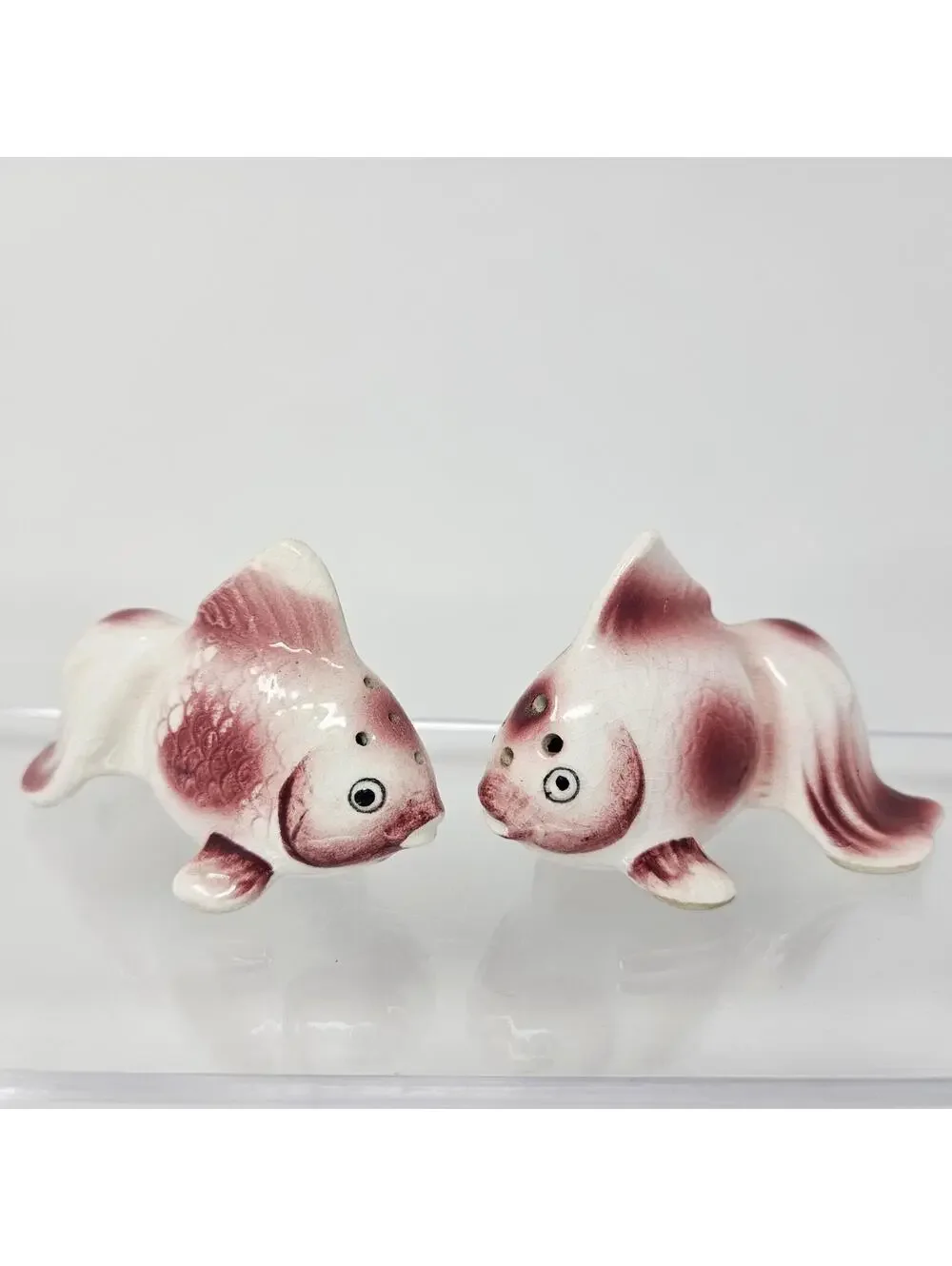 Vintage 1950's Koi Fish Salt and Pepper Shakers Made in Japan Mid Century Modern
